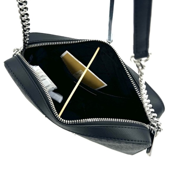 Michael Kors Large Jet Set Item EW Crossbody Bag Black Signature - Picture 8 of 9